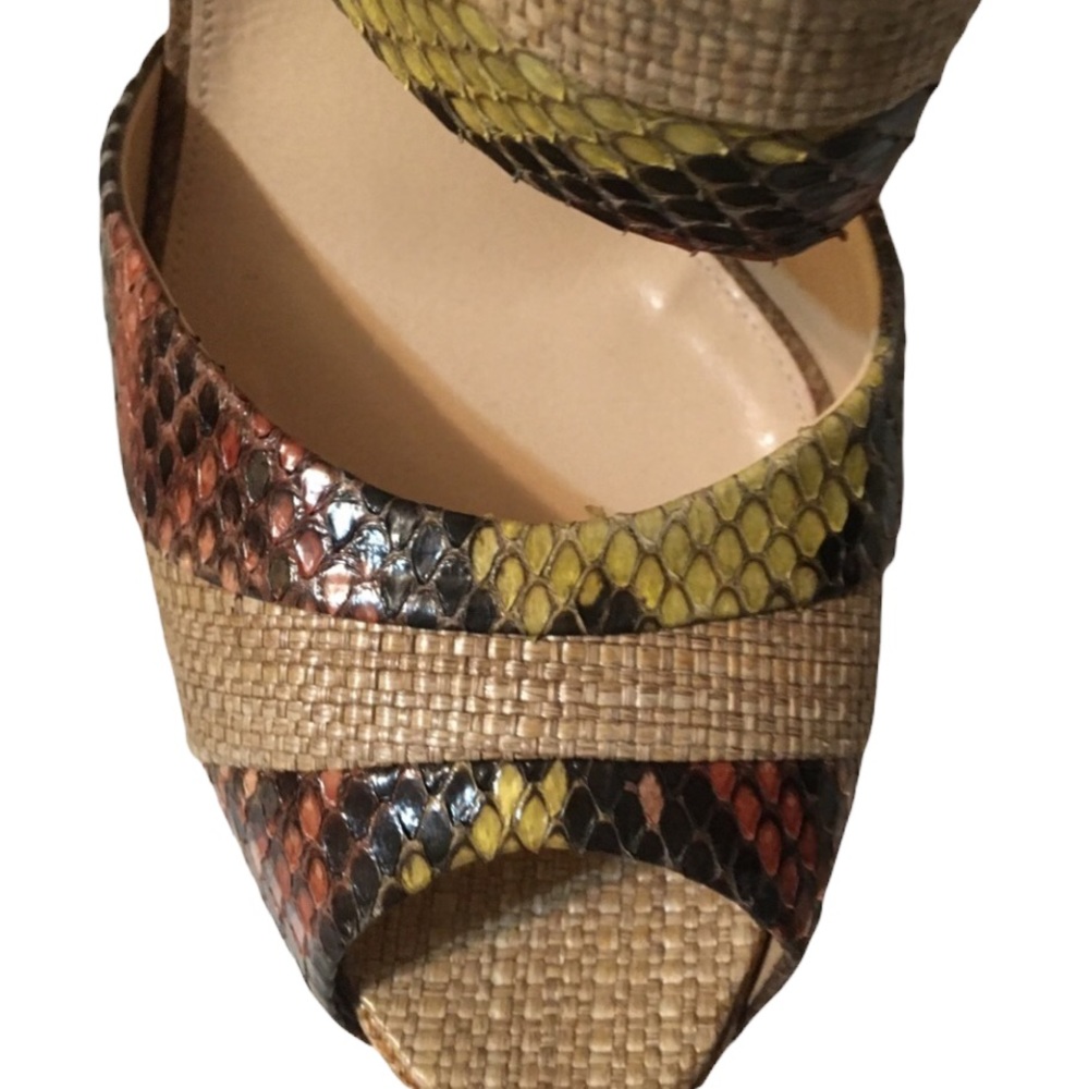 Alexandre Birman Python Exotic Multicolor Heels - image 7